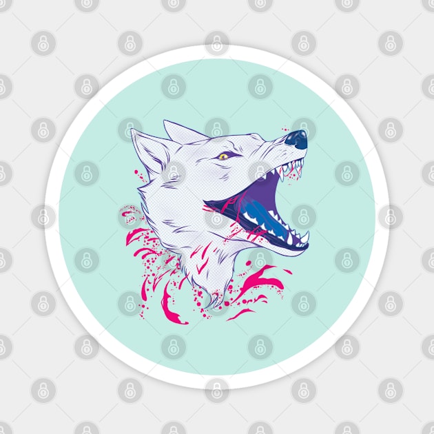 Wolf Magnet by RioBurton